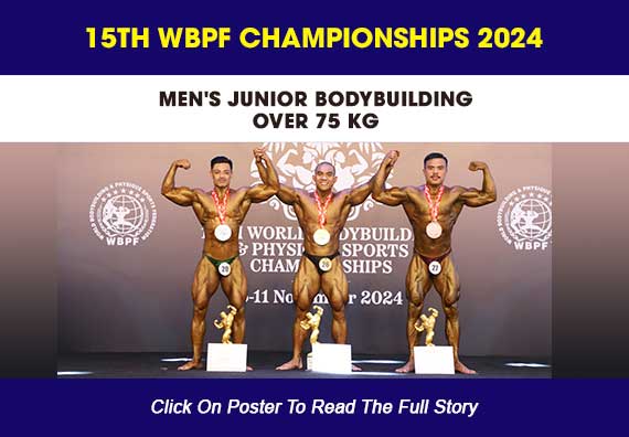 MEN'S JUNIOR BOYBUILDING OVER 75 KG...